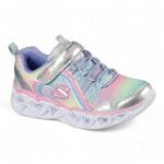 Skechers | Heart Lights - Rainbow Lux — Сива — обувки