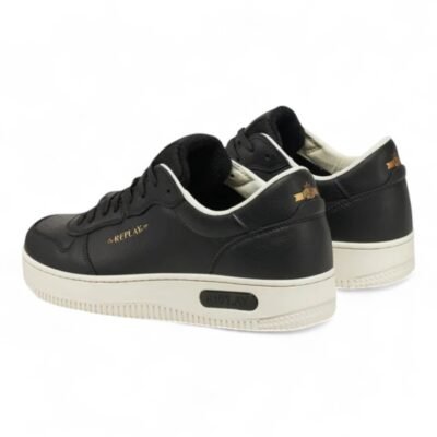 Replay | Men’s Classic Black Leather Sneaker - Image 2