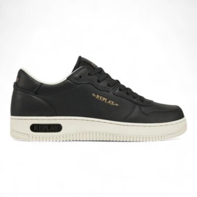 Replay | Men’s Classic Black Leather Sneaker - Image 3